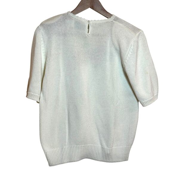 Vtg Components by Susan Bristol Hand Embroidered Floral Pullover Sweater - Picture 4 of 7